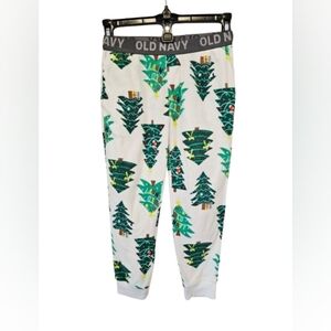 Old Navy Christmas Tree Pajama Fleece Pajama Pants Boys Small 6-7